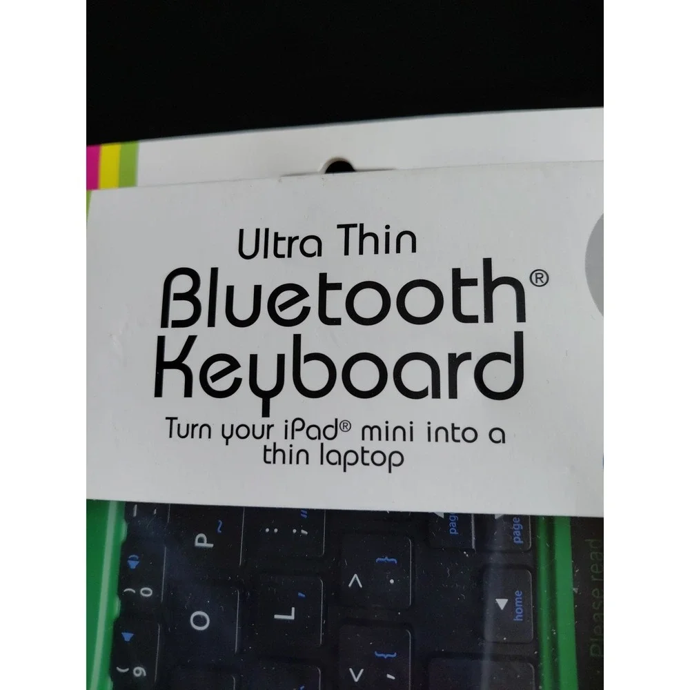 NEW -Ultra Thin Bluetooth Keyboard for iPad Mini New Sealed in Box Green